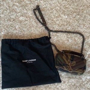 Saint Laurent Baby College Bag Camo